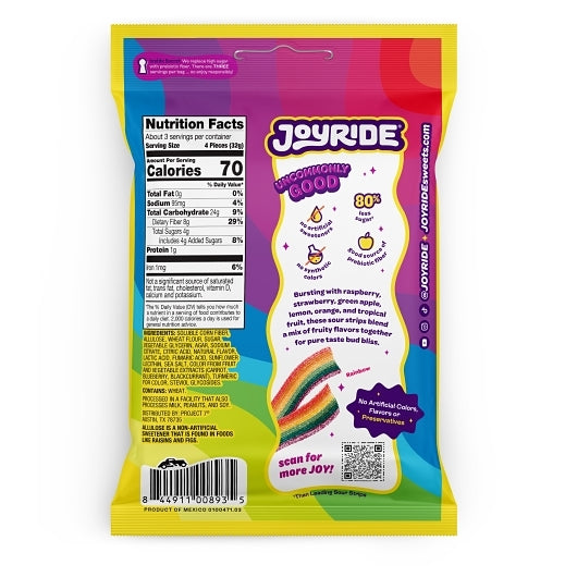 Joyride Sour Rainbow Strips, 3.5 Ounce, 10 Per Case