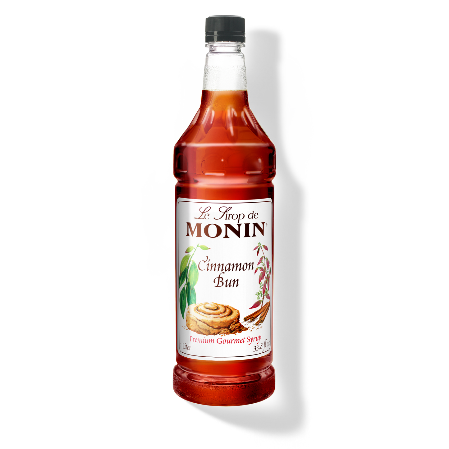 Monin Cinnamon Bun Syrup - Case of 4 (1 Liter Each)