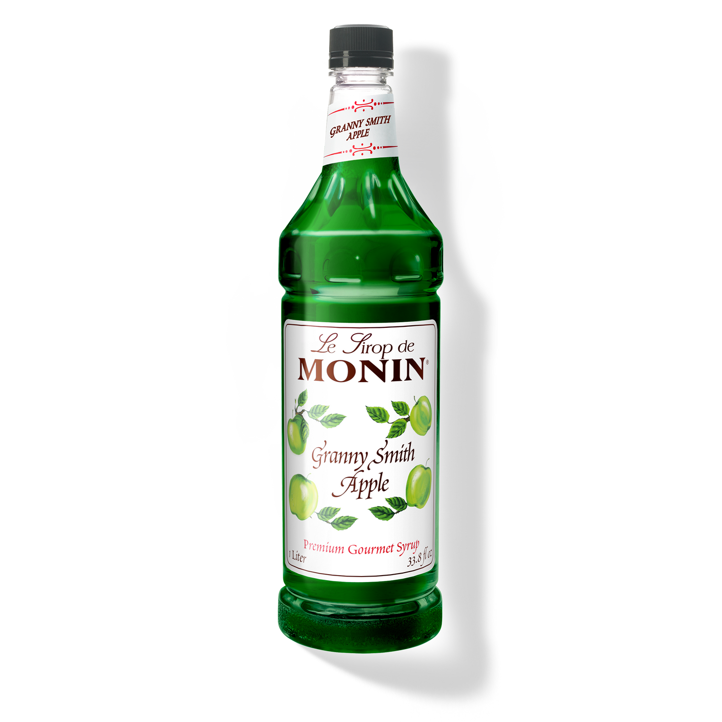 Monin Granny Smith Apple Syrup - Case of 4 (1 Liter Each)