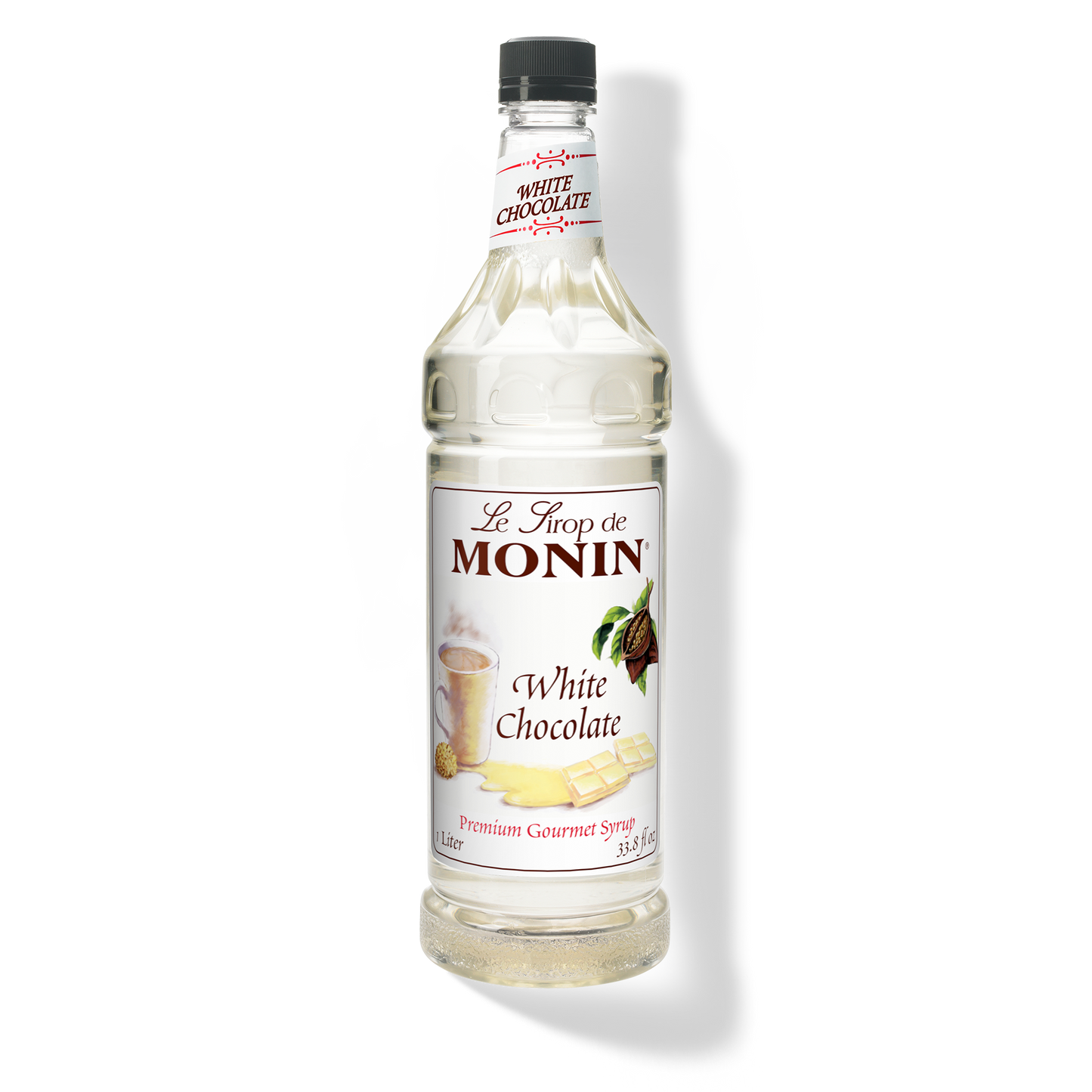 Monin Flavor Syrup White Chocolate - Case of 4 (1 Liter Each)