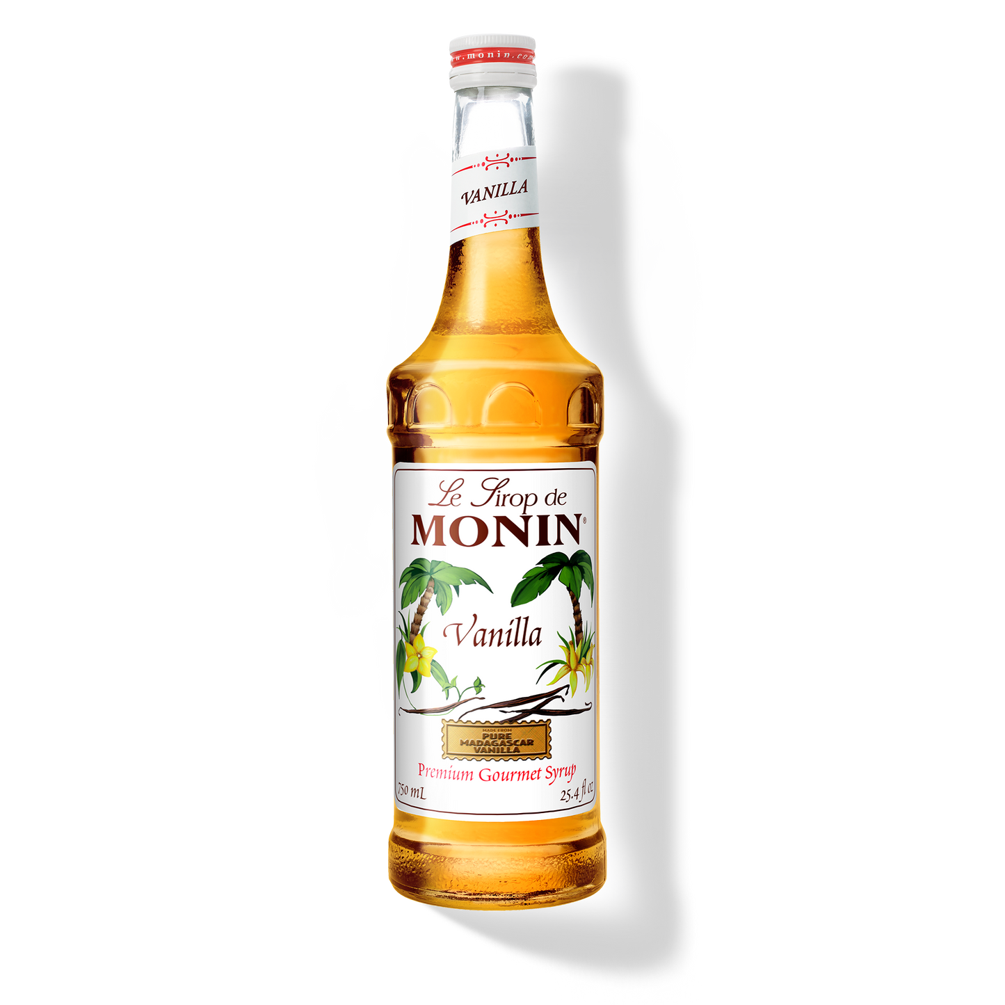 Monin Vanilla Sugar Free Syrup - Case of 4 (1 Liter Each)
