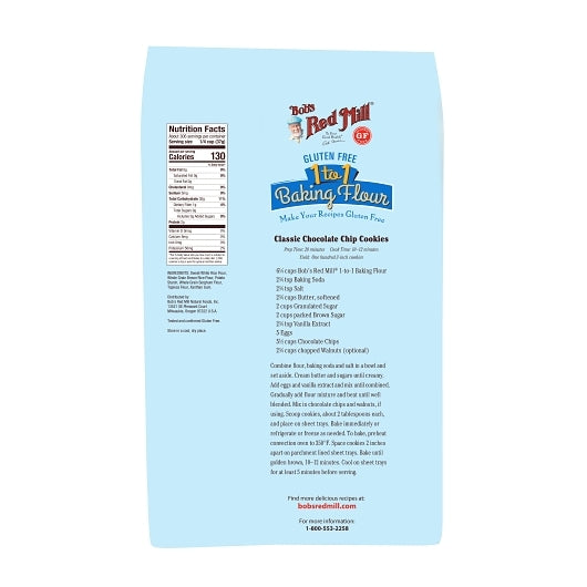 Bob's Red Mill Natural Foods Inc Gluten Free 1 To 1 Baking Flour, 25 Pounds