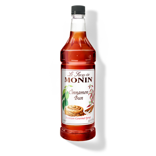 Monin Cinnamon Bun Syrup - Case of 4 (1 Liter Each)