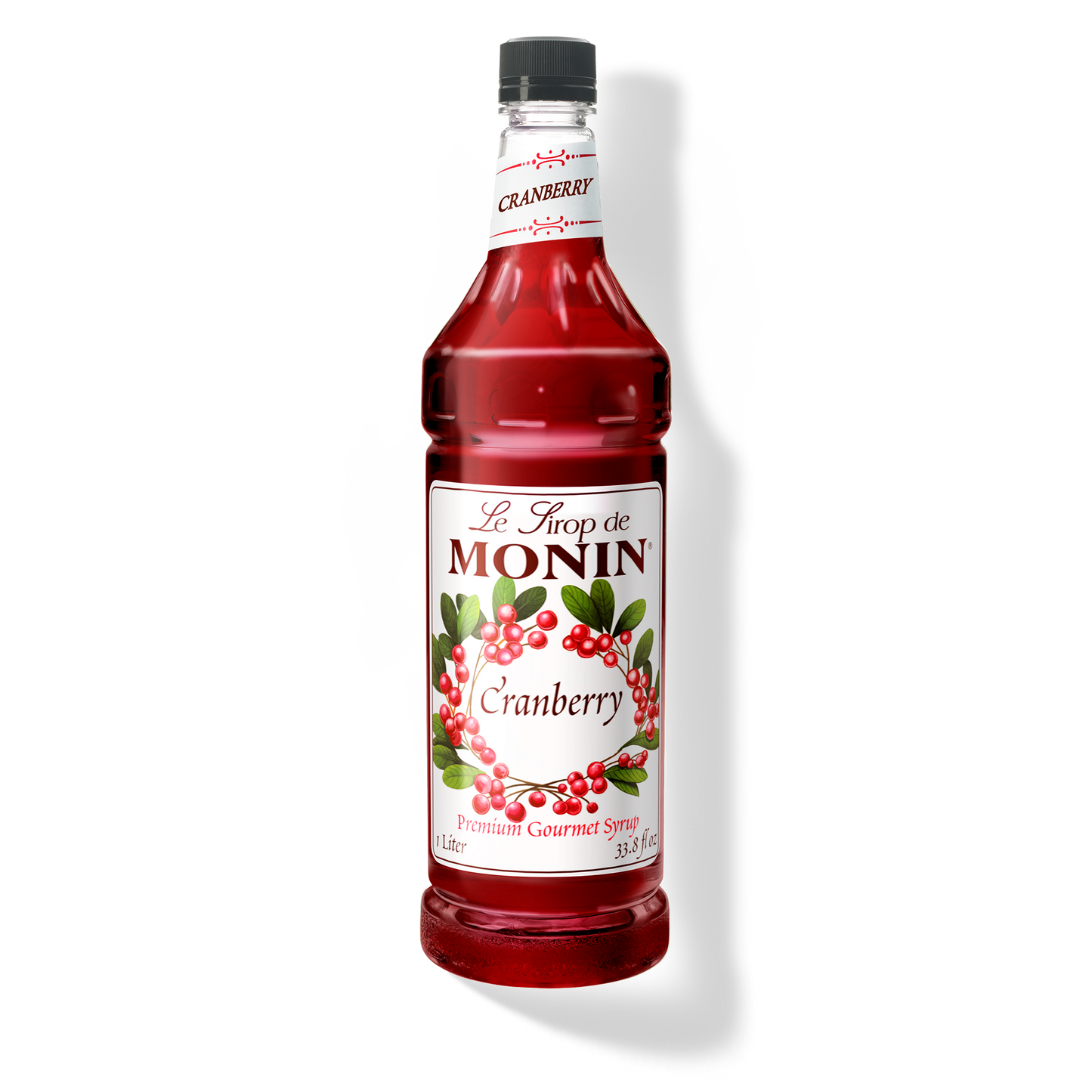 Monin Cranberry Syrup - Case of 4 (1 Liter Each)