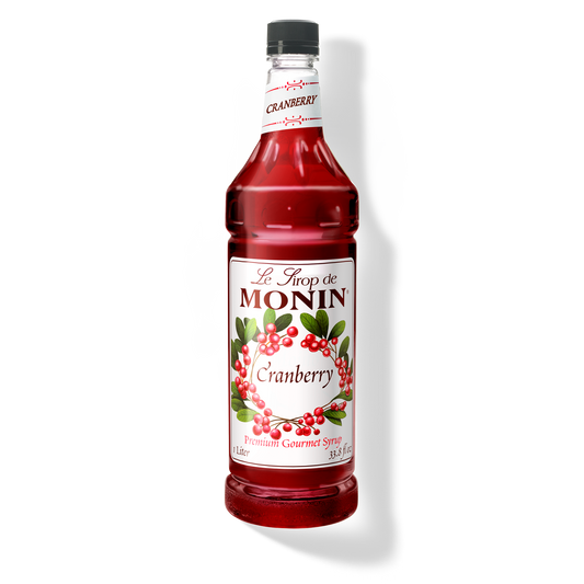 Monin Cranberry Syrup - Case of 4 (1 Liter Each)