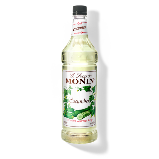 Monin Premium Cucumber Syrup - Case of 4 (1 Liter Each)