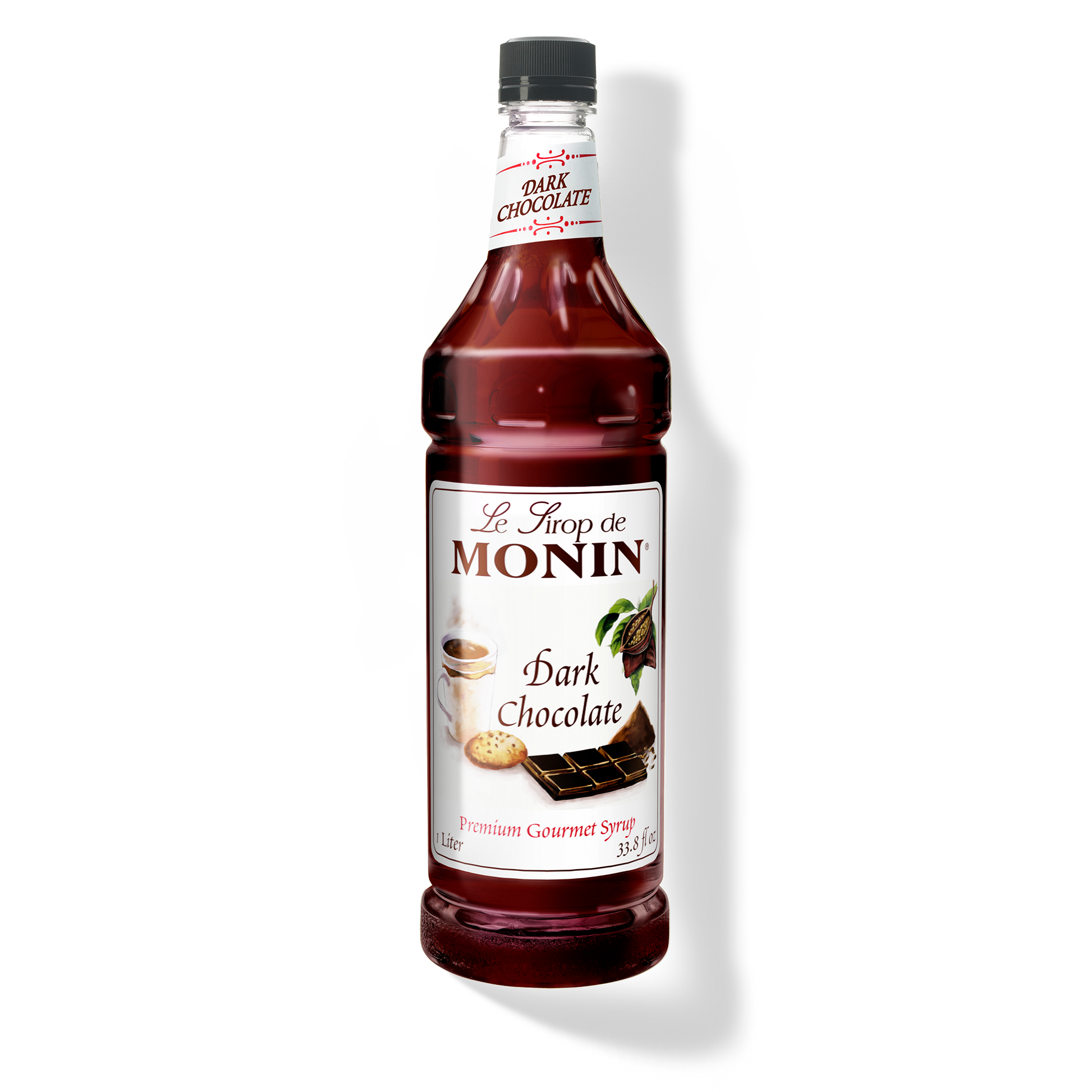 Monin Dark Chocolate Syrup - Case of 4 (1 Liter Each)