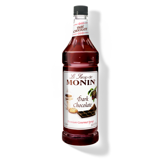Monin Dark Chocolate Syrup - Case of 4 (1 Liter Each)