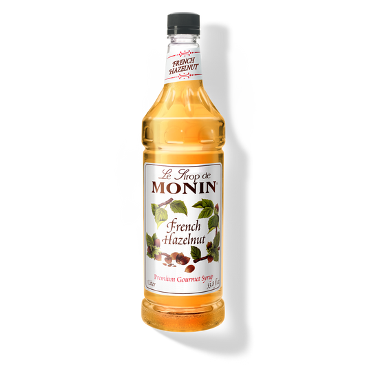 Monin French Hazelnut Syrup - Case of 4 (1 Liter Each)