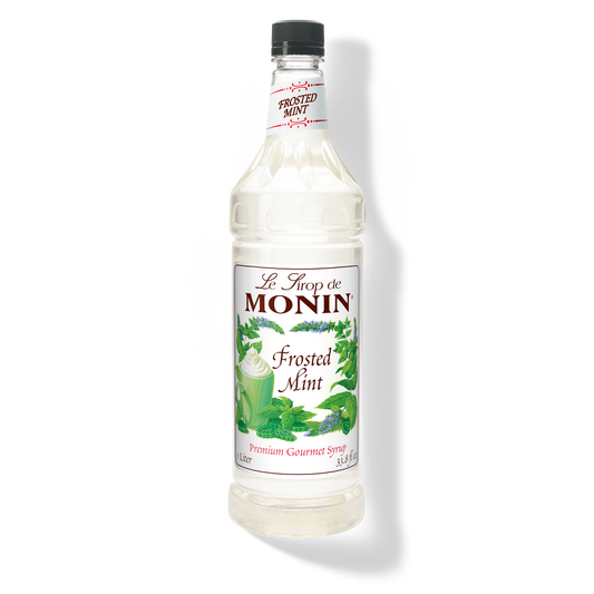 Monin Frosted Mint Syrup - Case of 4 (1 Liter Each)