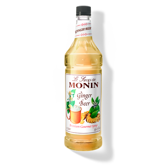 Monin Ginger Beer Syrup - Case of 4 (1 Liter Each)