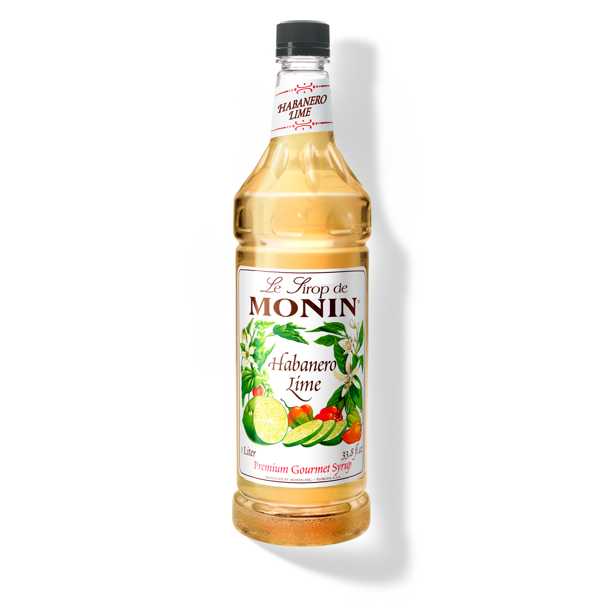 Monin Lime Syrup - Case of 4 (1 Liter Each)