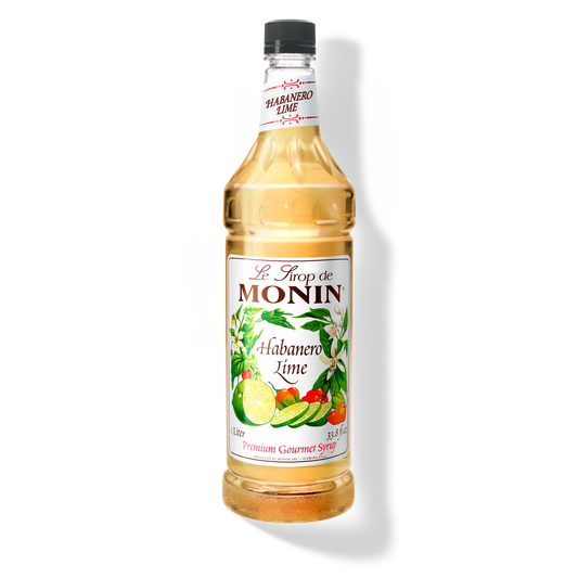 Monin Lime Syrup - Case of 4 (1 Liter Each)