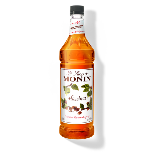 Monin Hazelnut Flavor Syrup - Case of 4 (1 Liter Each)