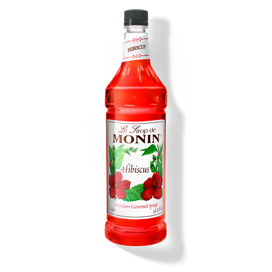 Monin Hibiscus Syrup - Case of 4 (1 Liter Each)