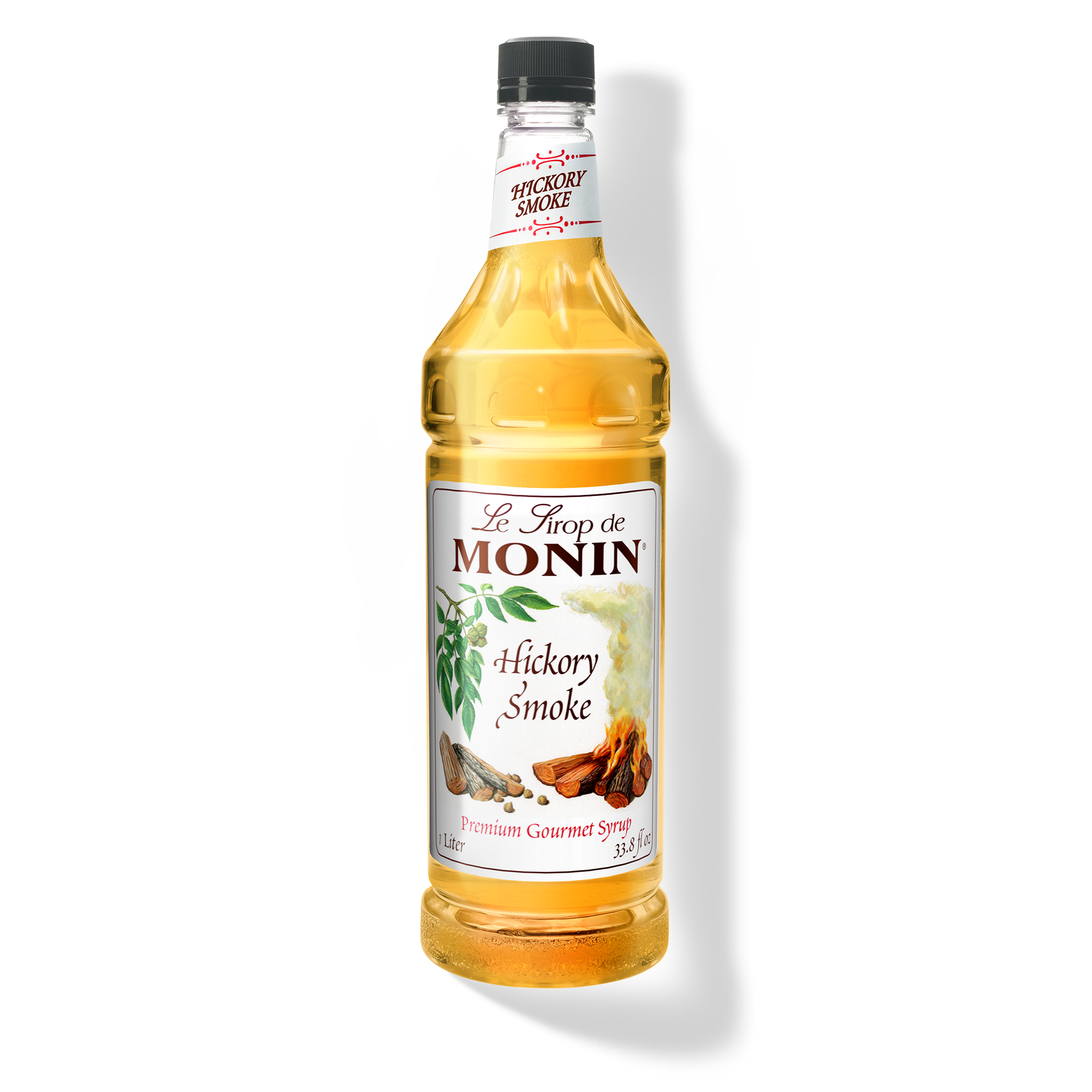 Monin Hickory Smoke - Case of 4 (1 Liter Each)