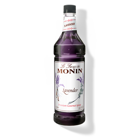 Monin Lavender Syrup - Case of 4 (1 Liter Each)