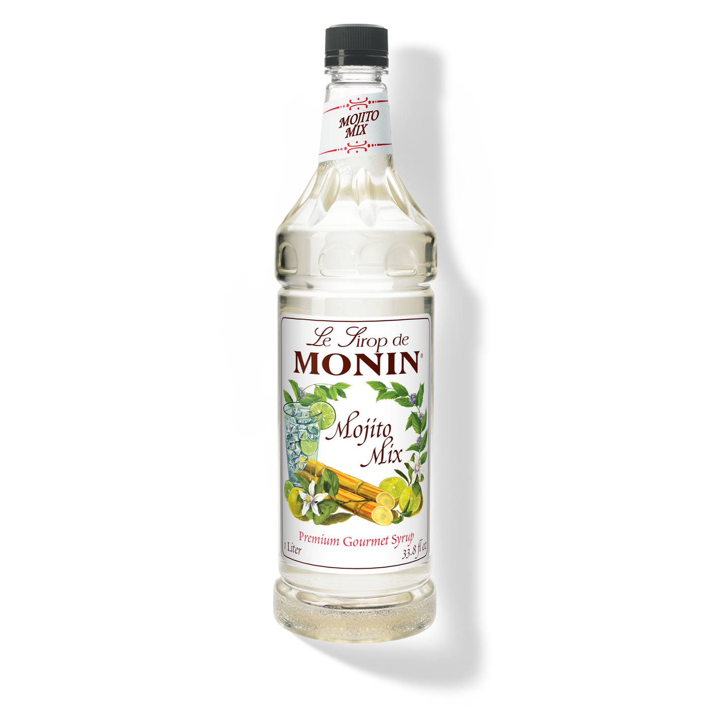 Monin Mojito Mix Syrup Cocktail Mixer - Case of 4 (1 Liter Each)