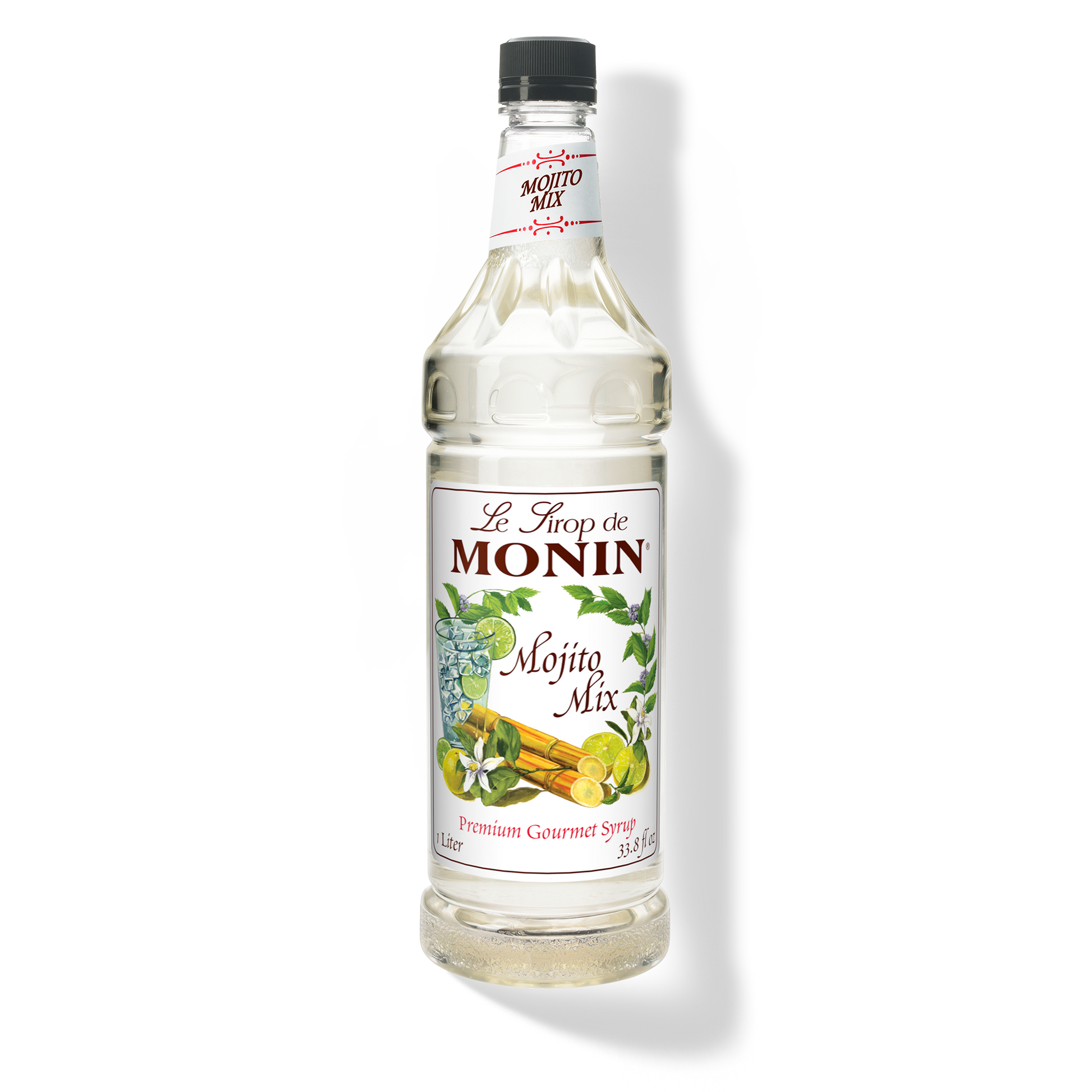 Monin Mojito Mix Syrup Cocktail Mixer - Case of 4 (1 Liter Each)