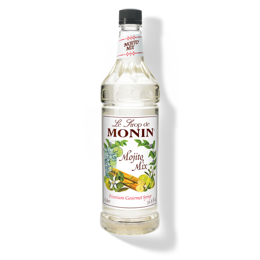 Monin Mojito Mix Syrup Cocktail Mixer - Case of 4 (1 Liter Each)