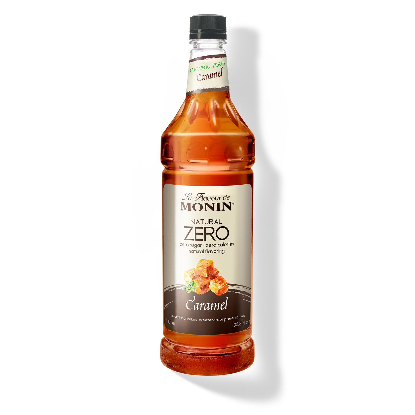 Monin Zero Calorie Natural Caramel Syrup; 1 Liter