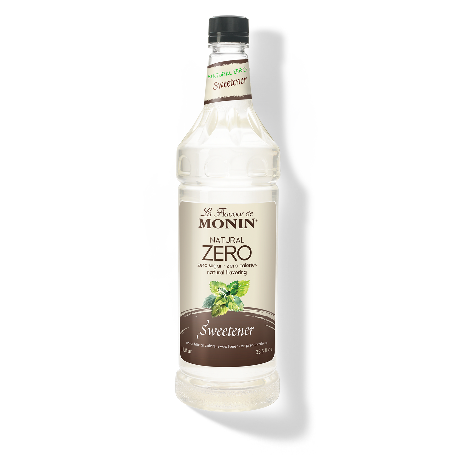 Monin Natural Zero Sweetener Syrup - Case of 4 (1 Liter Each)