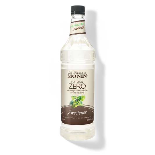 Monin Natural Zero Sweetener Syrup - Case of 4 (1 Liter Each)