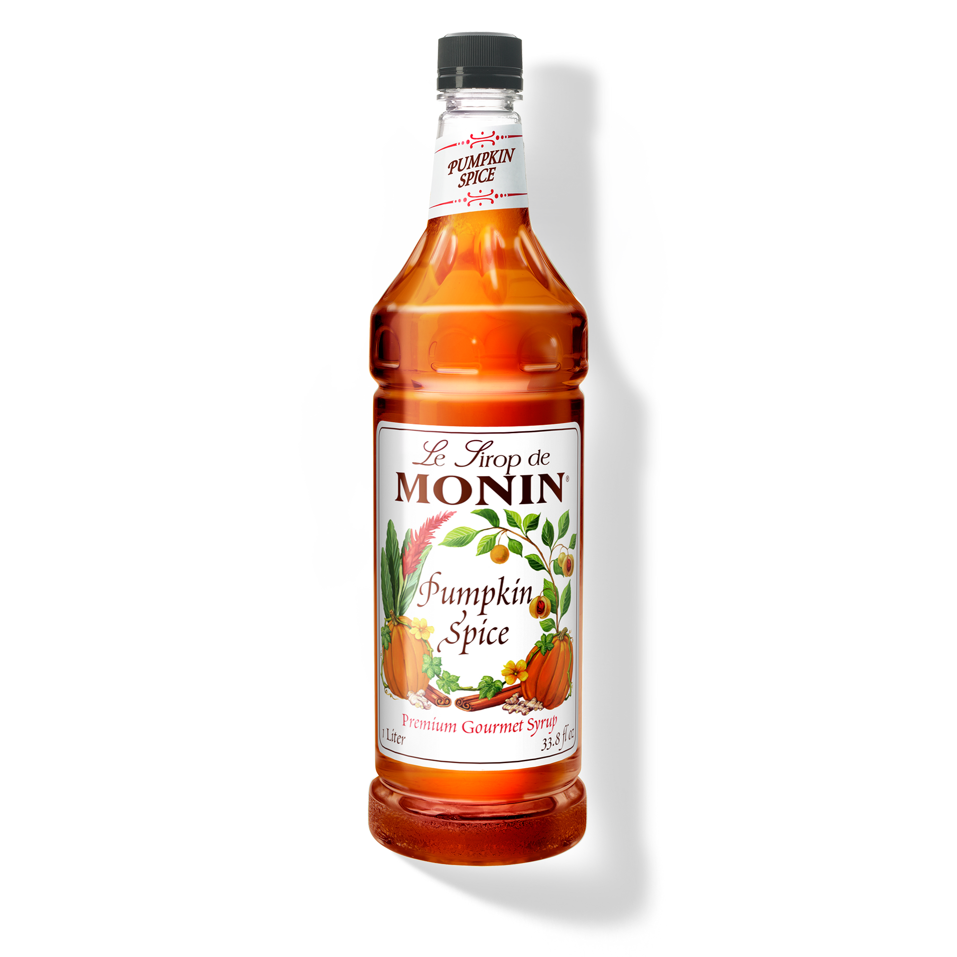 Monin Pumpkin Spice Syrup - Case of 4 (1 Liter Each)