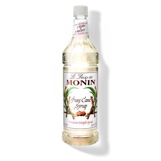 Monin Pure Cane Syrup - Case of 4 (1 Liter Each)