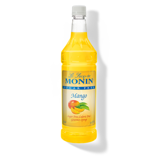 Monin Sugar Free Mango Syrup - Case of 4 (1 Liter Each)