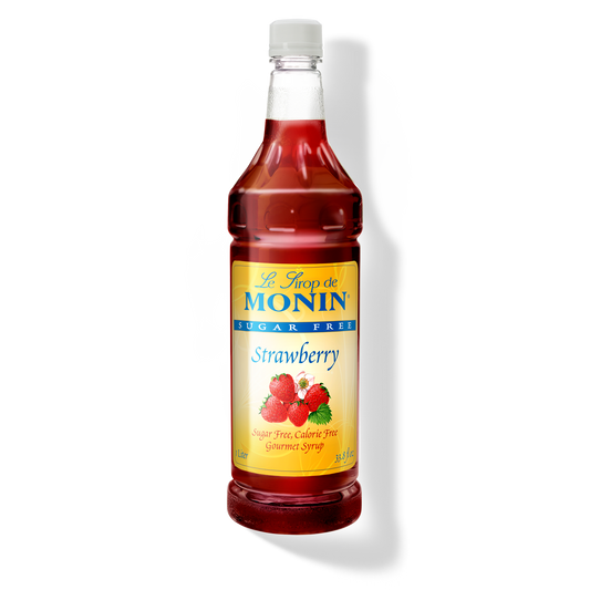 Monin Sugar Free Strawberry - Case of 4 (1 Liter Each)