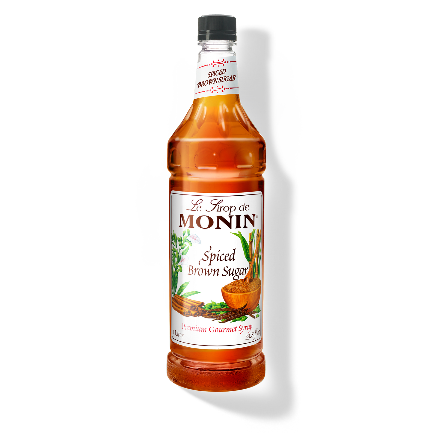 Monin Spiced Brown Sugar Syrup - Case of 4 (1 Liter Each)