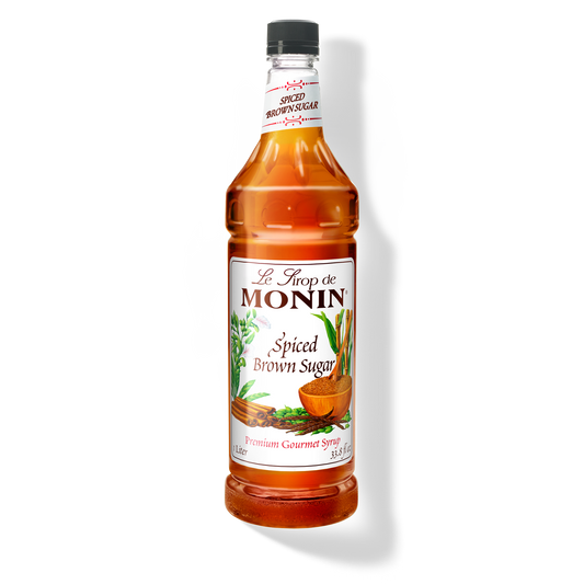 Monin Spiced Brown Sugar Syrup - Case of 4 (1 Liter Each)