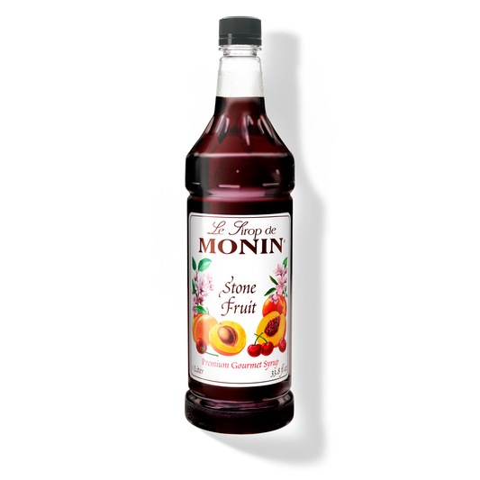 Monin Stone Fruit Syrup - Case of 4 (1 Liter Each)