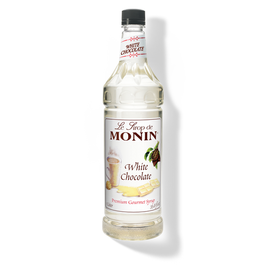 Monin Flavor Syrup White Chocolate - Case of 4 (1 Liter Each)