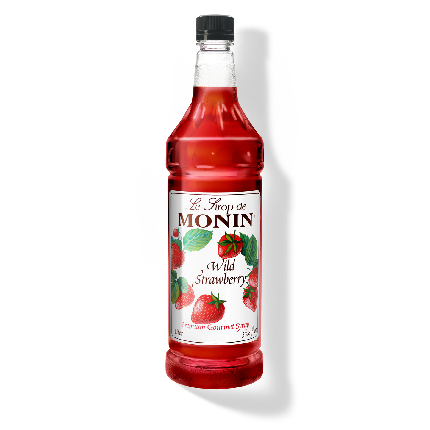Monin Wild Strawberry Syrup - Case of 4 (1 Liter Each)