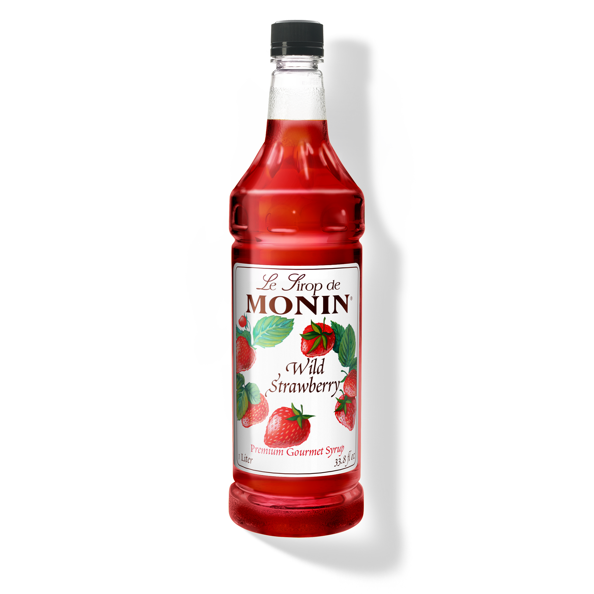Monin Wild Strawberry Syrup - Case of 4 (1 Liter Each)