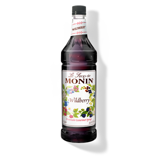 Monin Wildberry Puree - Case of 4 (1 Liter Each)