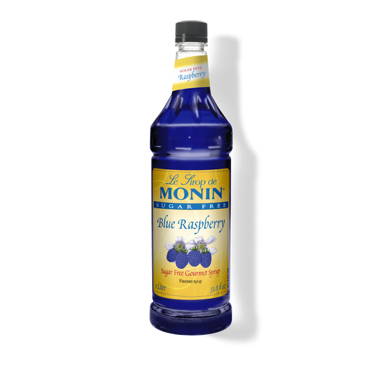 Monin Sugar Free Blue Raspberry Syrup — 1 Liter