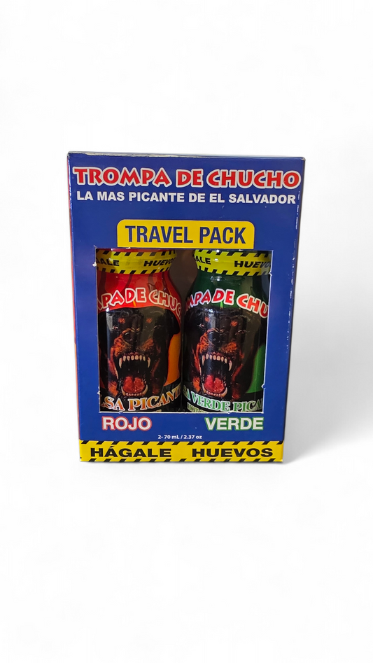 Trompa De Chucho Minis Red and Green Combo Pack - premium sauce bottle