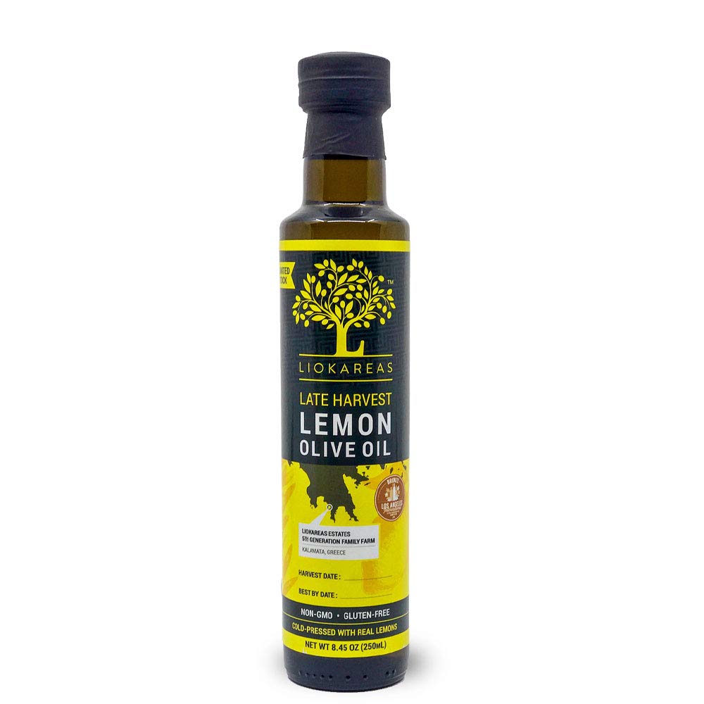 Liokareas Award Winning Olive Oil and Vinegar All Flavors Glass Bottles