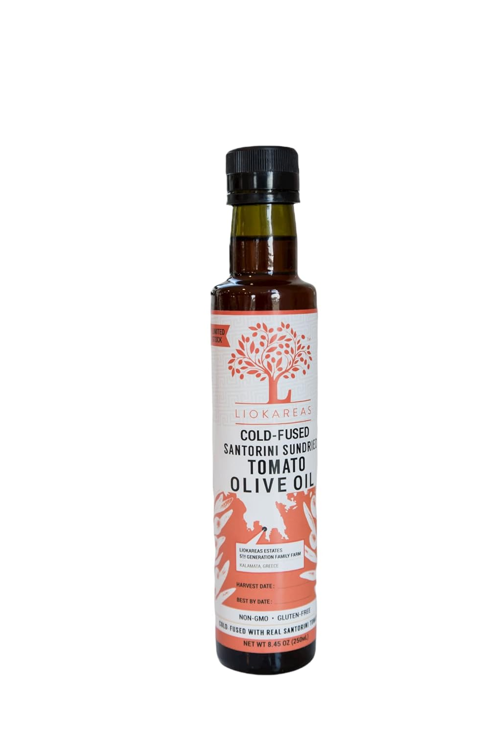 Liokareas Award Winning Olive Oil and Vinegar All Flavors Glass Bottles