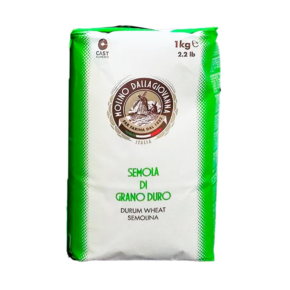 Molino Dallagiovanna Italian Semolina Flour De Grano Duro W390 High Protein 2 pack 1kg bags