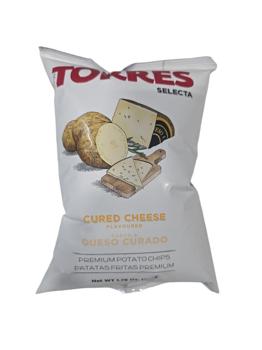 Torres Cured Cheese Potato Chips — Case of 20 (1.76 oz (50g) Bags)