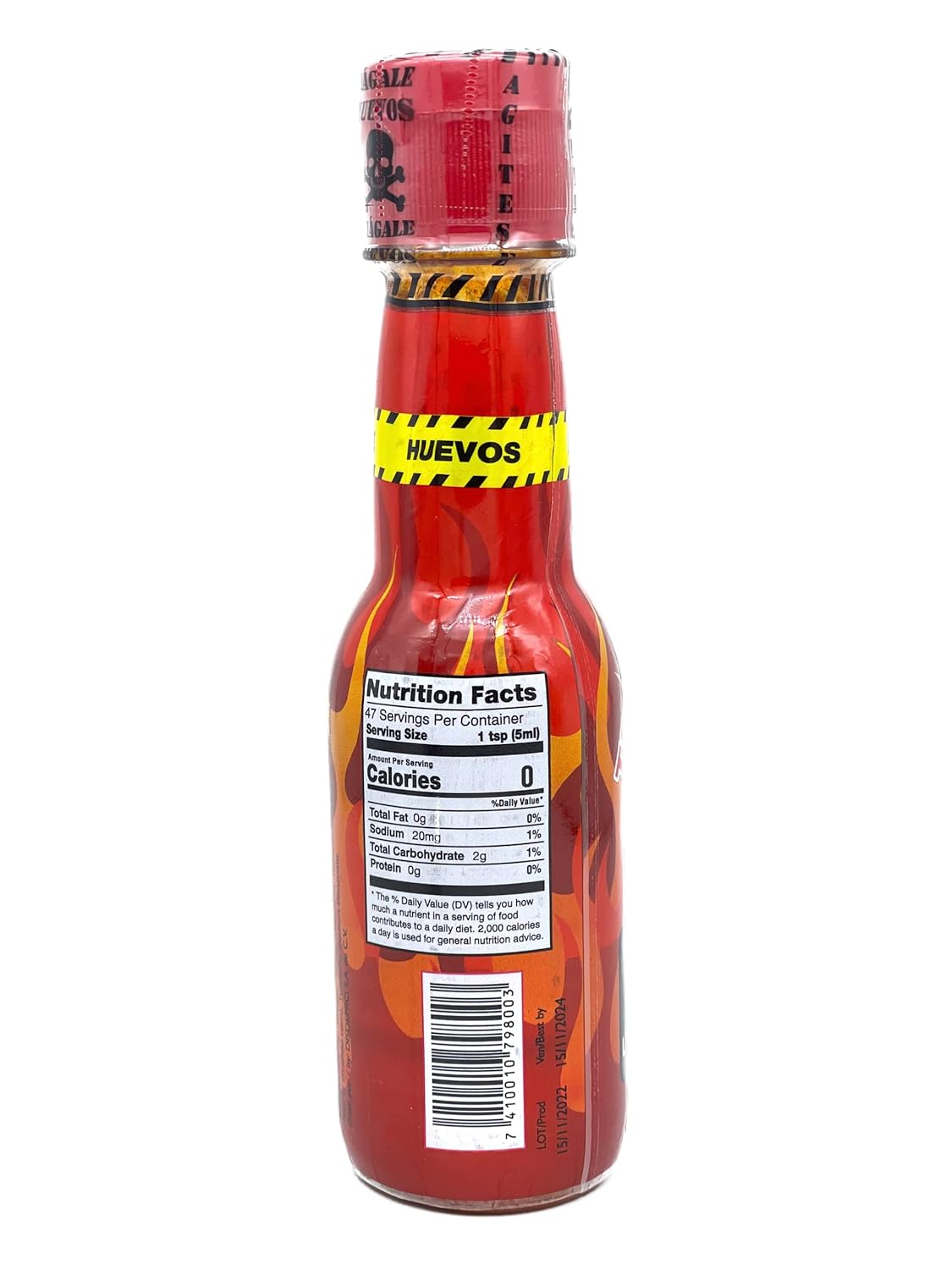 Trompa De Chucho Hot Sauce La Mas Picante De El Salvador 100% organic Imported Salvadorean Salsa Chili Vinegar 3 peppers Jalapeno, Habanero, Tabasco  Hagale Huevos! detail view 6