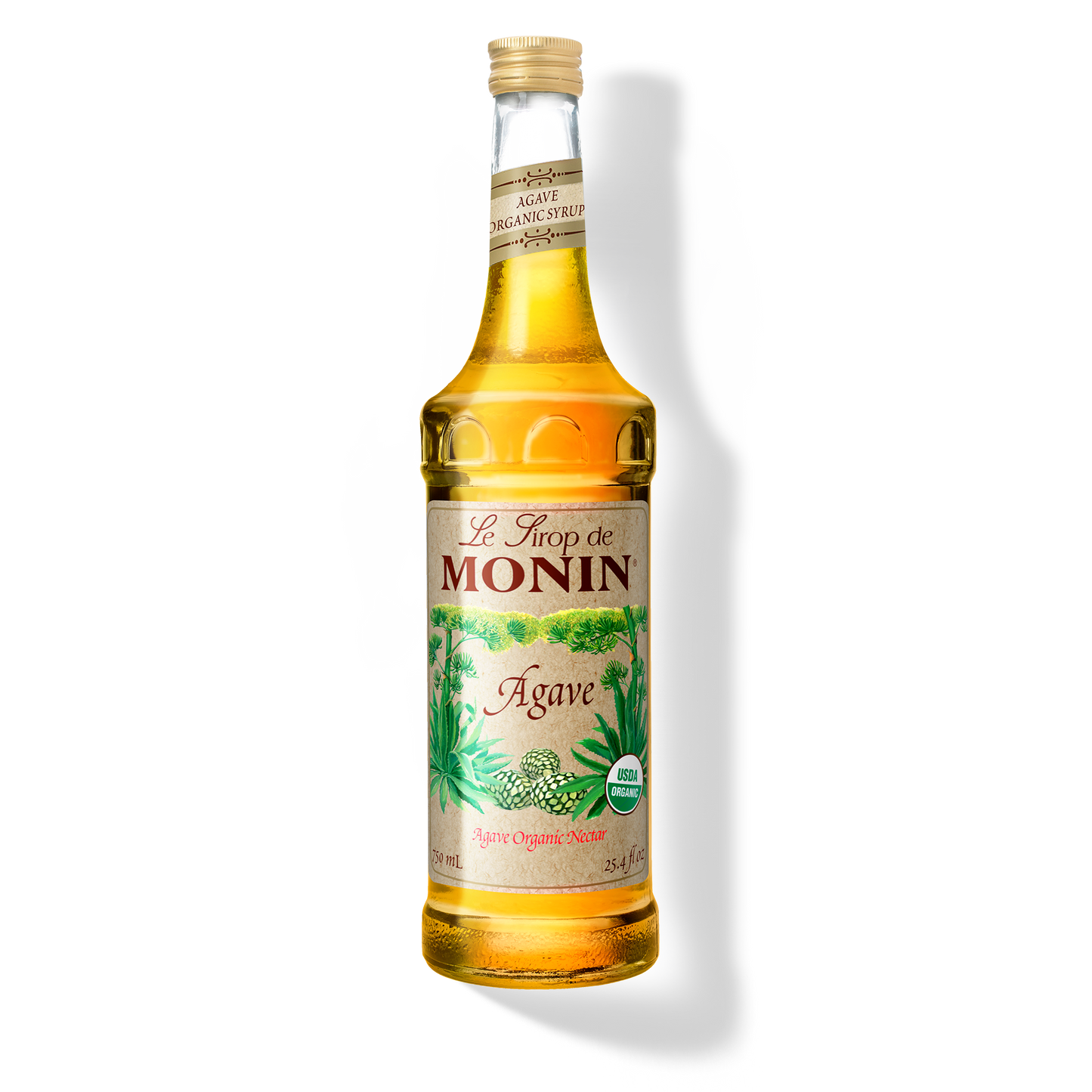 Monin Organic Agave Nectar - Case of 4 (1 Liter Each)