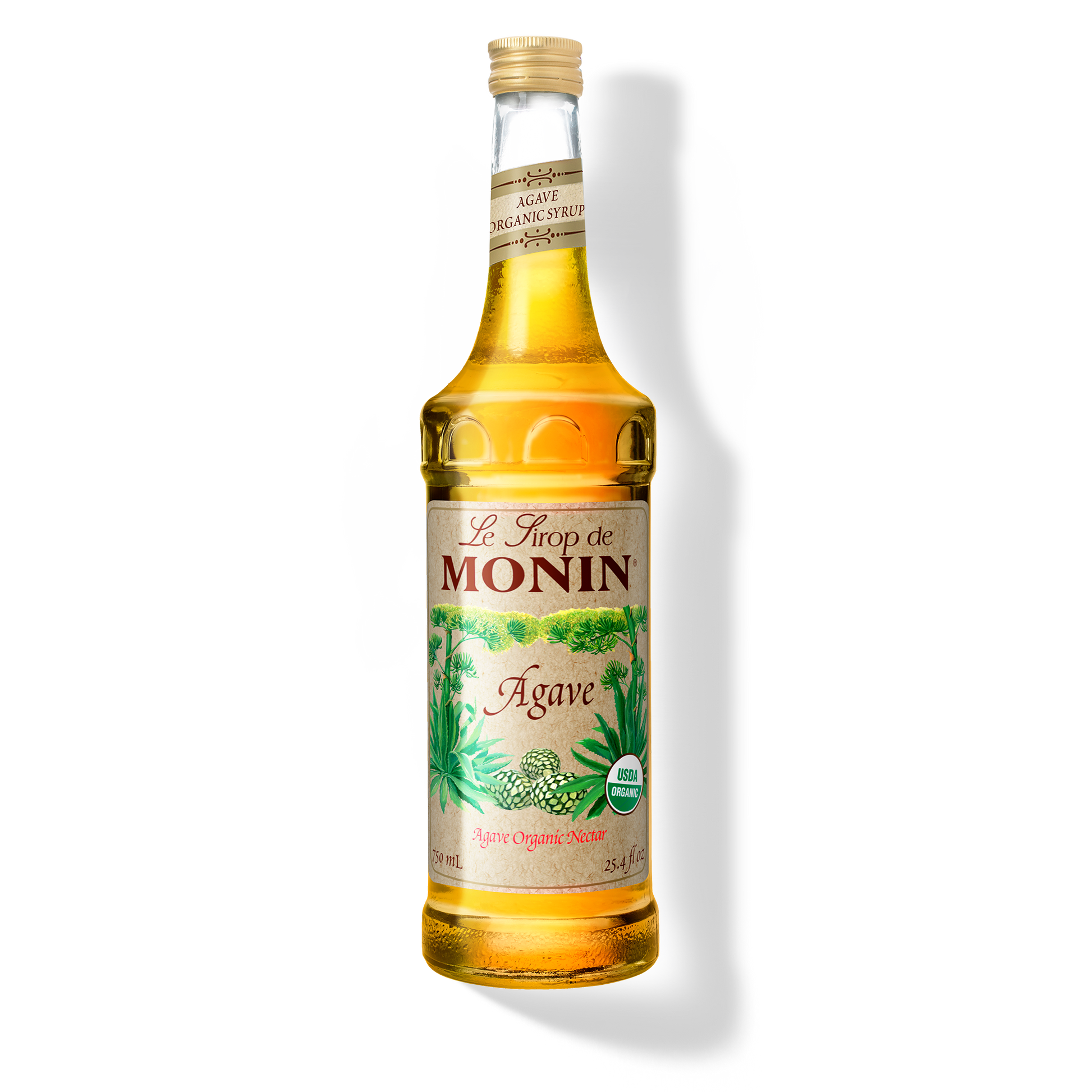 Monin Organic Agave Nectar - Case of 4 (1 Liter Each)
