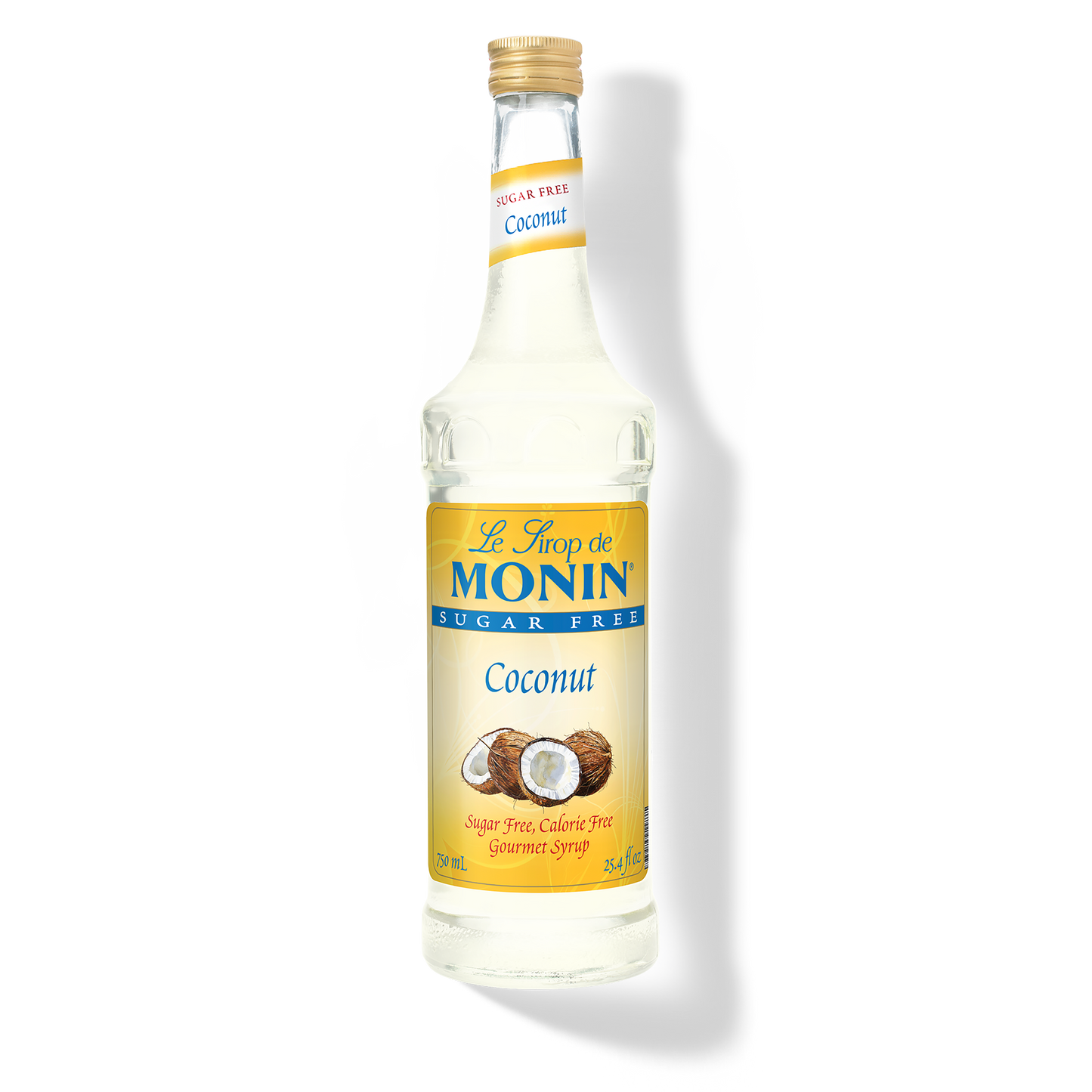 Monin Sugar Free Coconut Syrup - Case of 4 (1 Liter Each)