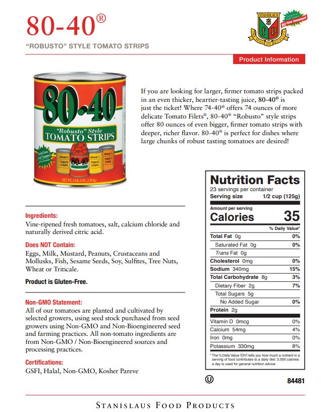Stanislaus 80-40 Robusto Style Strips