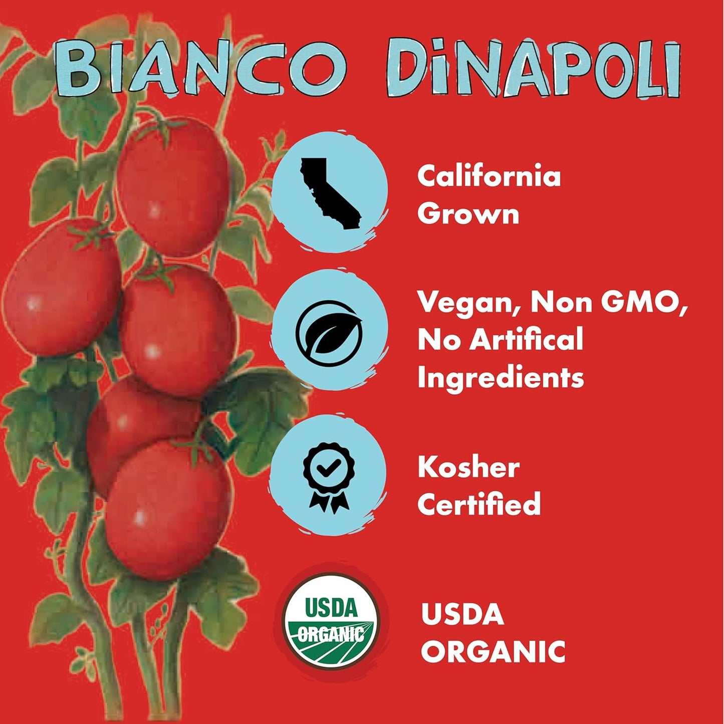 Bianco DiNapoli Organic Fire Roasted Chopped Tomatoes - Vine Ripened California Grown Tomatoes - Perfect for Flavorful Stews, Soups, Sauces, Italian & Mexican Dishes - Canned - 28 oz, 6 Pack